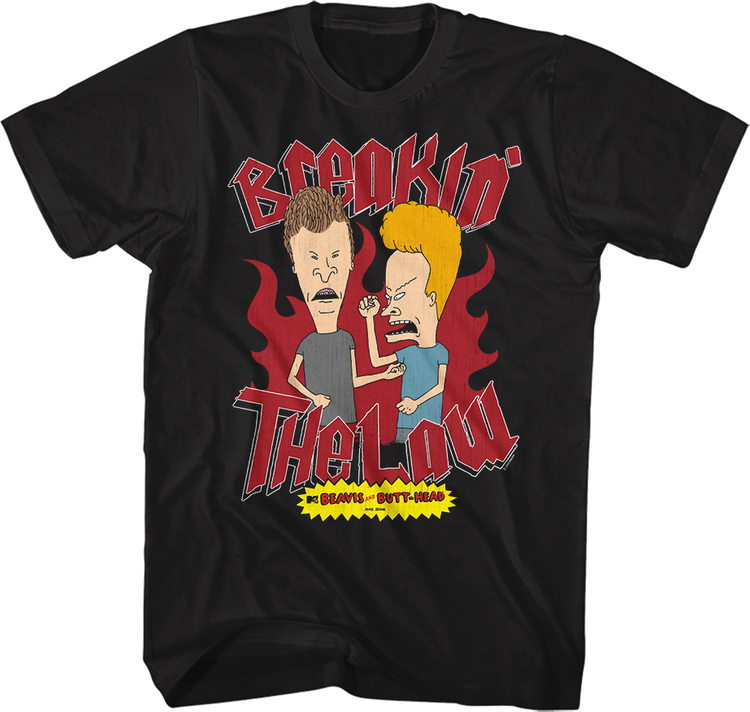 Breakin' The Law Beavis And Butt-Head T-Shirt