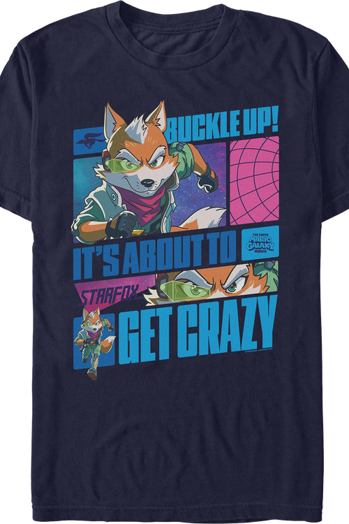 Buckle Up Super Mario Galaxy Movie Star Fox T-Shirt