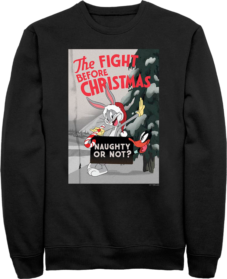 The Fight Before Christmas Looney Tunes Sweatshirt