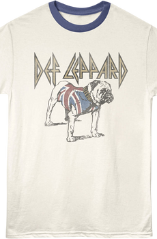Bulldog Def Leppard Ringer Shirt