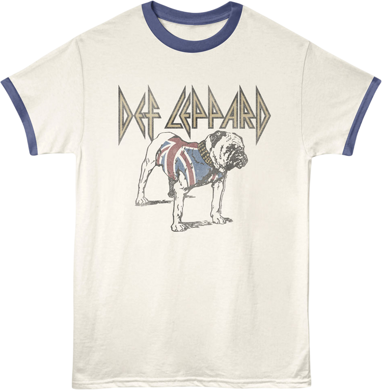 Bulldog Def Leppard Ringer Shirt