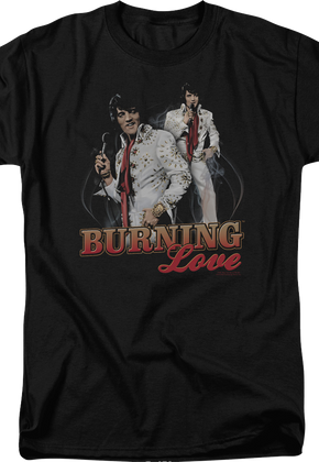 Burning Love Collage Elvis Presley T-Shirt