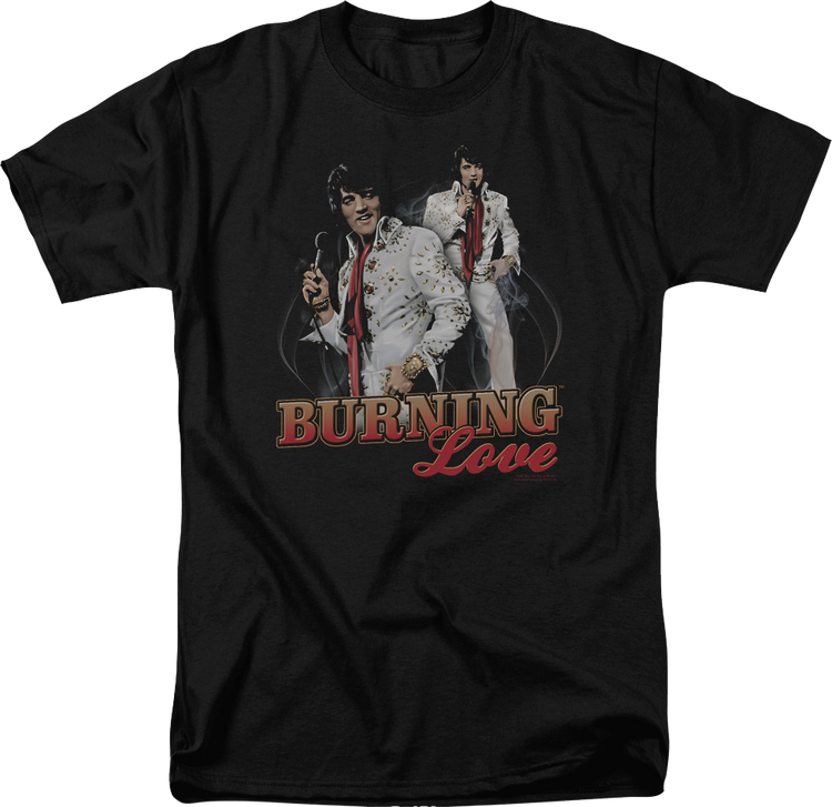 Burning Love Collage Elvis Presley T-Shirt