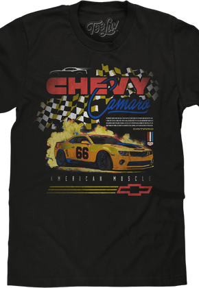 Camaro Checkered Flag Chevrolet T-Shirt