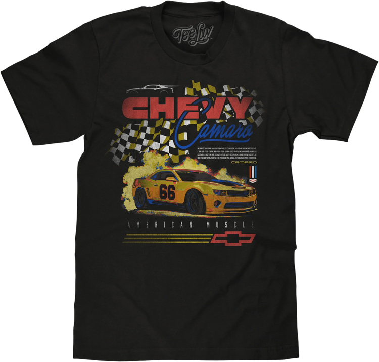 Camaro Checkered Flag Chevrolet T-Shirt