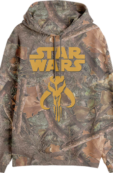 Camouflage Mandalorian Skull Logo Star Wars Hoodie