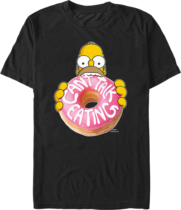Can't Talk Eating Simpsons T-Shirt
