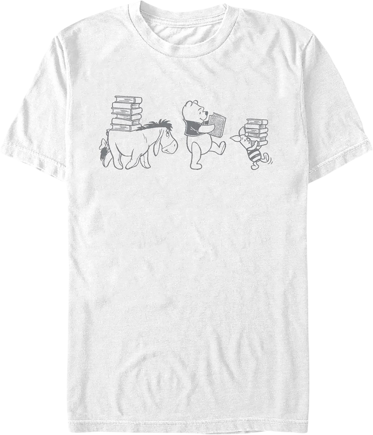 Carrying Books Winnie The Pooh T-Shirt