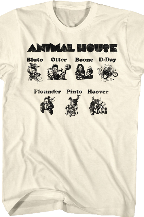Cartoon Characters Animal House T-Shirt