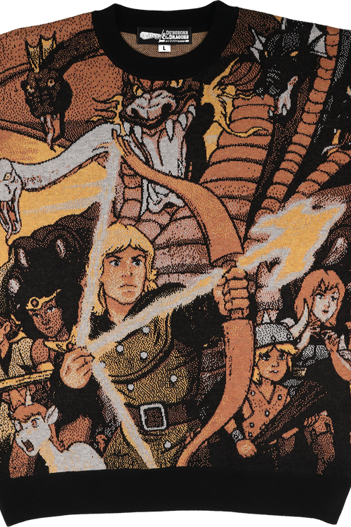 Cartoon Characters Dungeons & Dragons Knitted Sweater