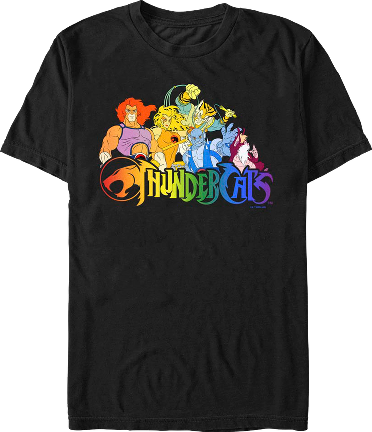 Cast & Rainbow Logo ThunderCats T-Shirt