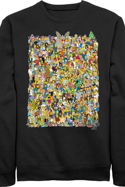 Characters Collage Simpsons Sweatshirt