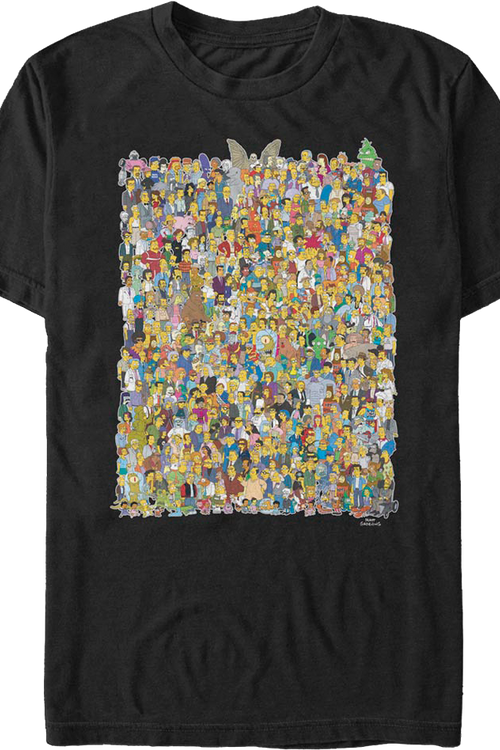 Characters Collage Simpsons T-Shirt