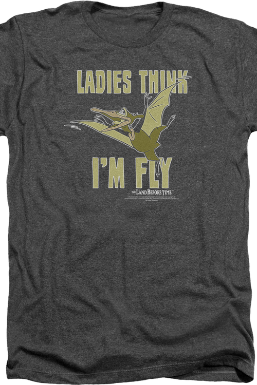 Charcoal Heather Ladies Think I'm Fly Land Before Time T-Shirt