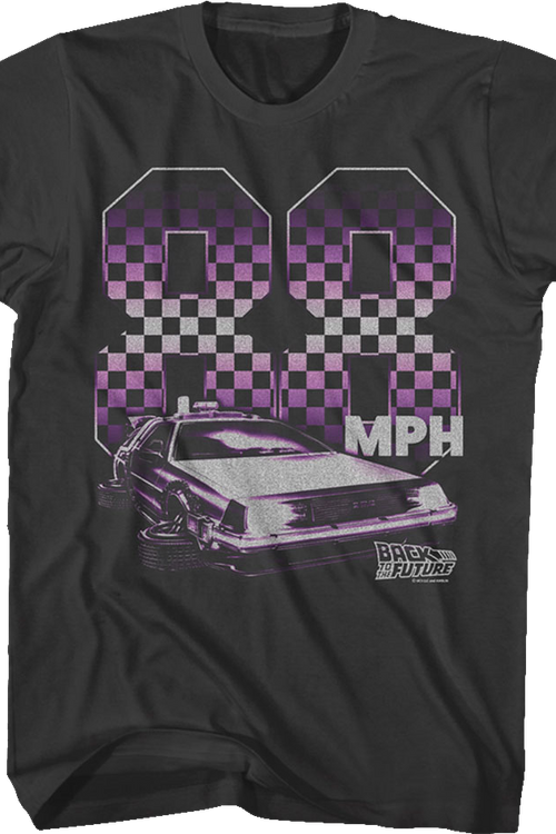 Checkerboard 88 MPH Back To The Future T-Shirt