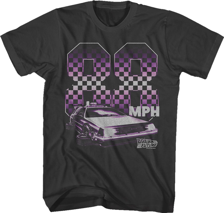 Checkerboard 88 MPH Back To The Future T-Shirt