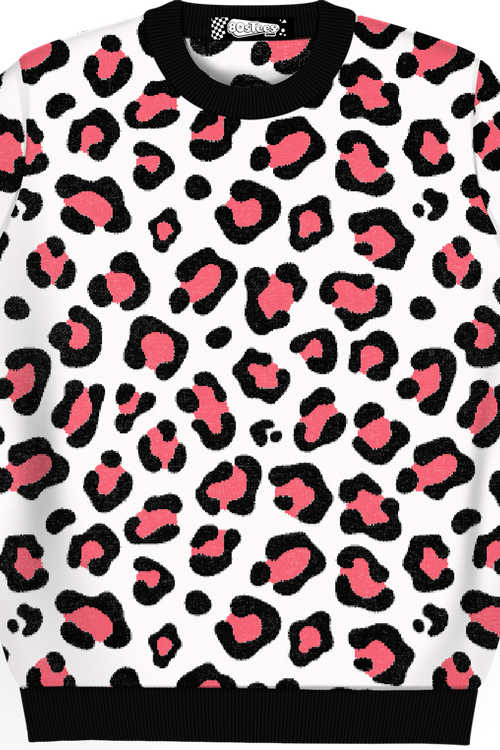 Cheetah Pattern Knitted Sweater