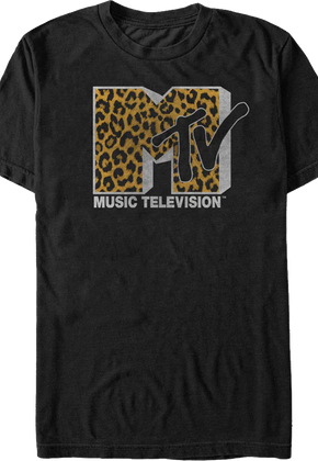 Cheetah Print Logo MTV Shirt
