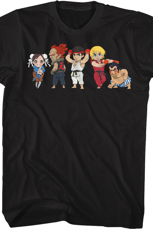 Chibi Characters Poses Street Fighter T-Shirt