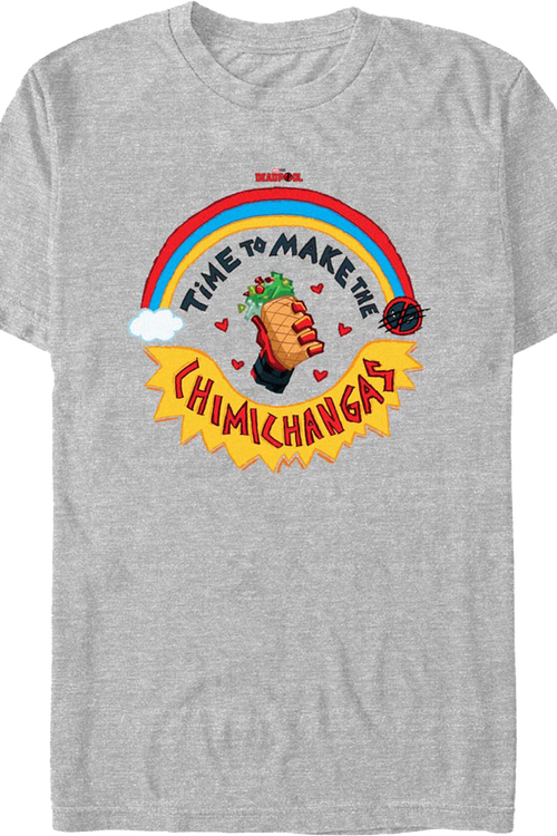 Chimichangas Rainbow Deadpool Marvel Comics T-Shirt
