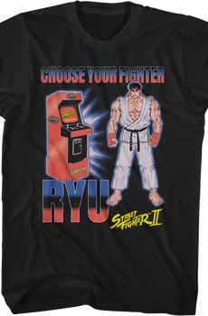 Choose Your Fighter Ryu Arcade Street Fighter II T-Shirt