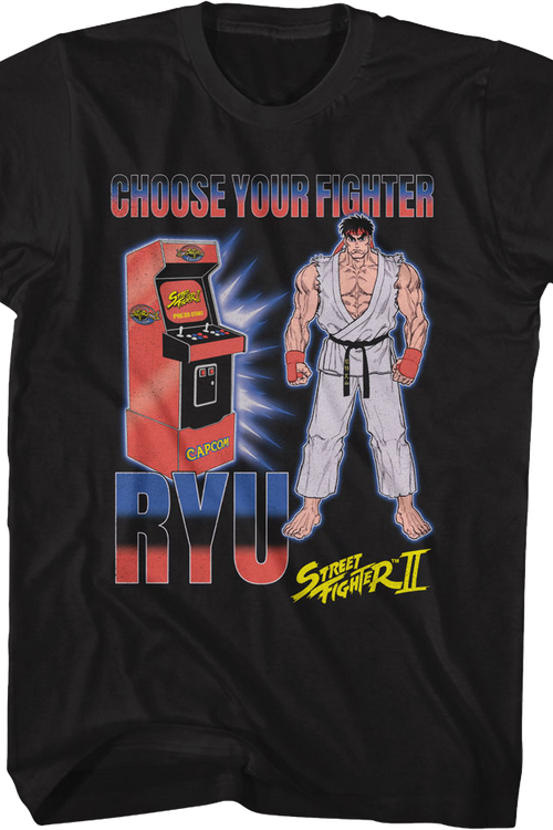 Choose Your Fighter Ryu Arcade Street Fighter II T-Shirt