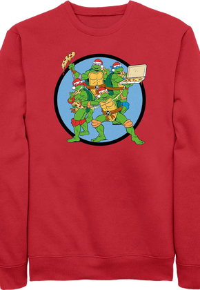 Christmas Pizza Teenage Mutant Ninja Turtles Sweatshirt