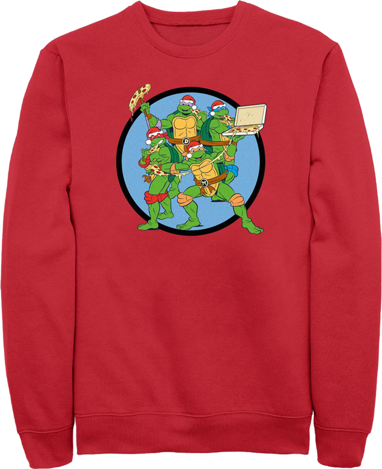 Christmas Pizza Teenage Mutant Ninja Turtles Sweatshirt