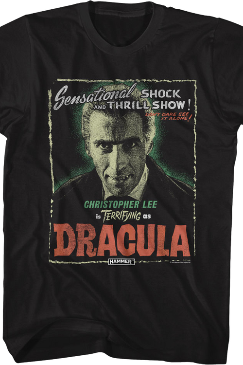 Christopher Lee As Dracula Hammer Films T-Shirt