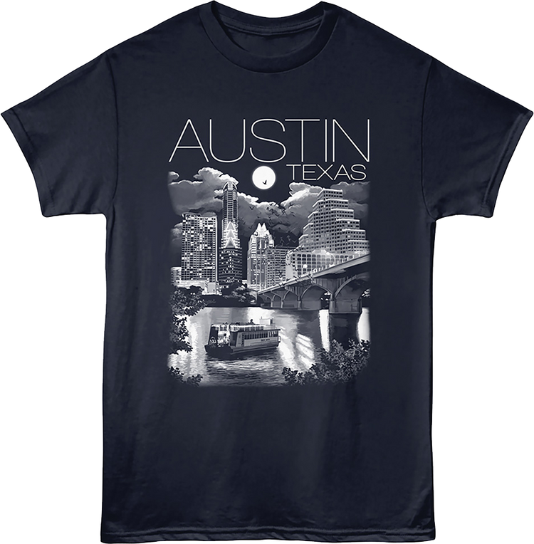 City At Night Austin Texas T-Shirt