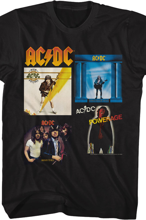 Classic Albums Collage ACDC Shirt