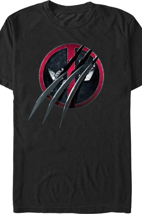 Clawed Logo Deadpool & Wolverine Marvel Comics T-Shirt