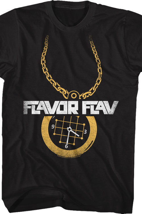 Clock Necklace Flavor Flav T-Shirt