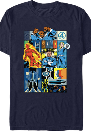 Comic Panels Fantastic Four T-Shirt