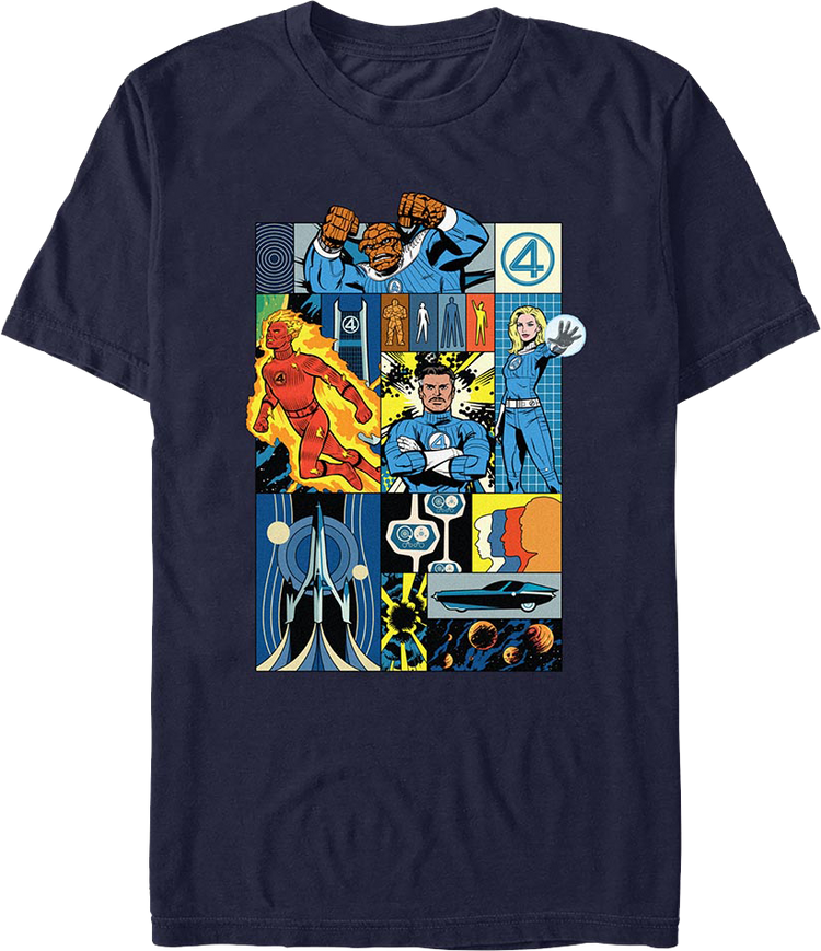 Comic Panels Fantastic Four T-Shirt