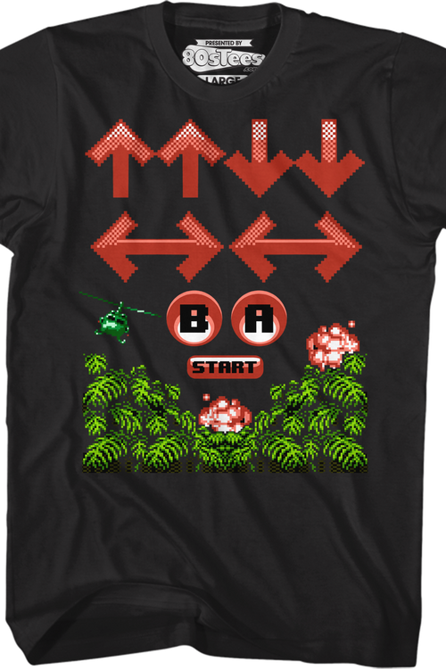 Contra Cheat Code 30 Lives T-Shirt