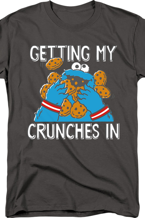Cookie Monster Getting My Crunches In Sesame Street T-Shirt