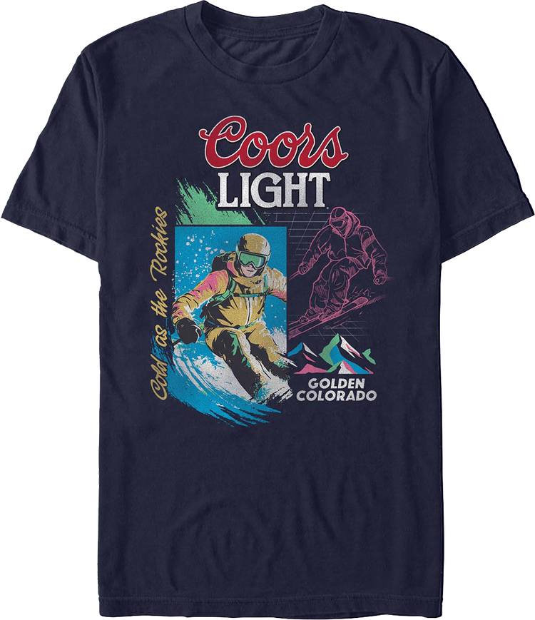 Cold As The Rockies Golden Colorado Coors Light T-Shirt
