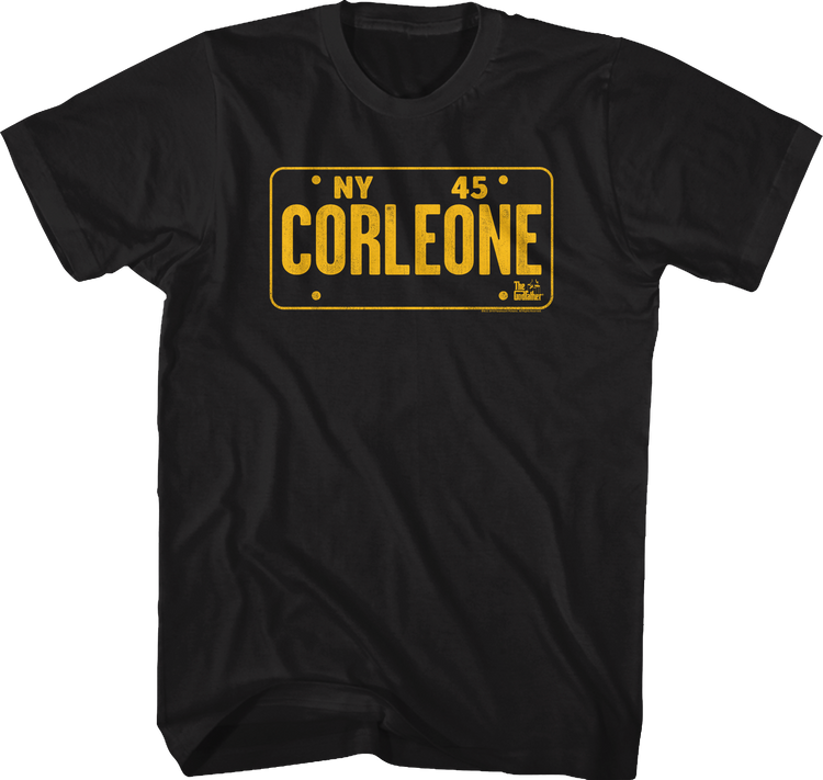Corleone License Plate Godfather T-Shirt
