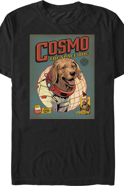 Cosmo The Space Dog Comic Book Cover Guardians Of The Galaxy T-Shirt