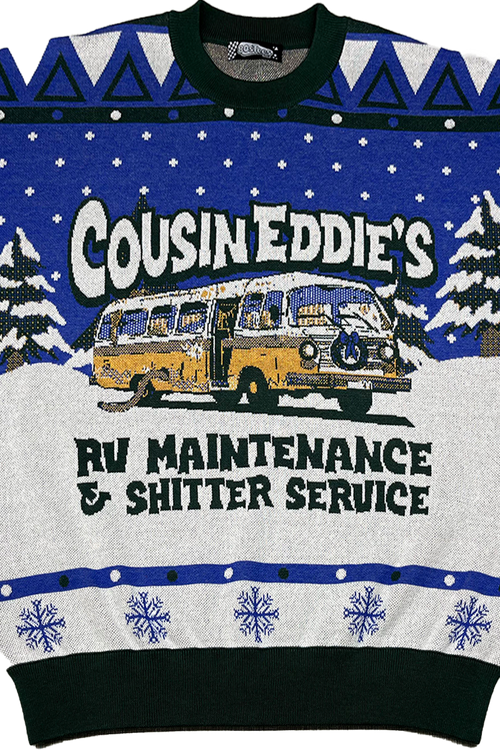 Cousin Eddie's RV Maintenance Christmas Vacation Knitted Sweater