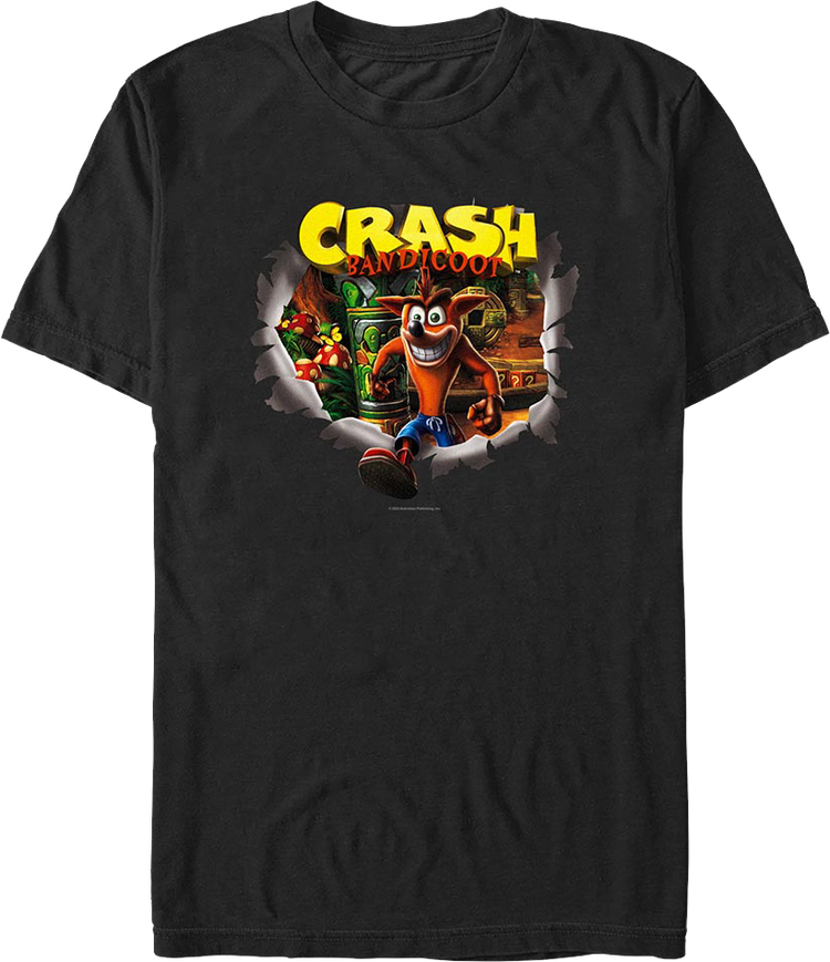Crashing Through Crash Bandicoot T-Shirt