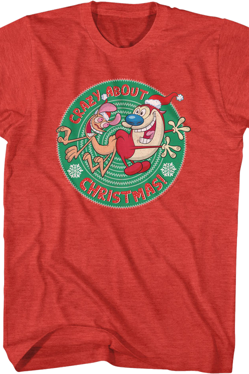Crazy About Christmas Ren And Stimpy T-Shirt