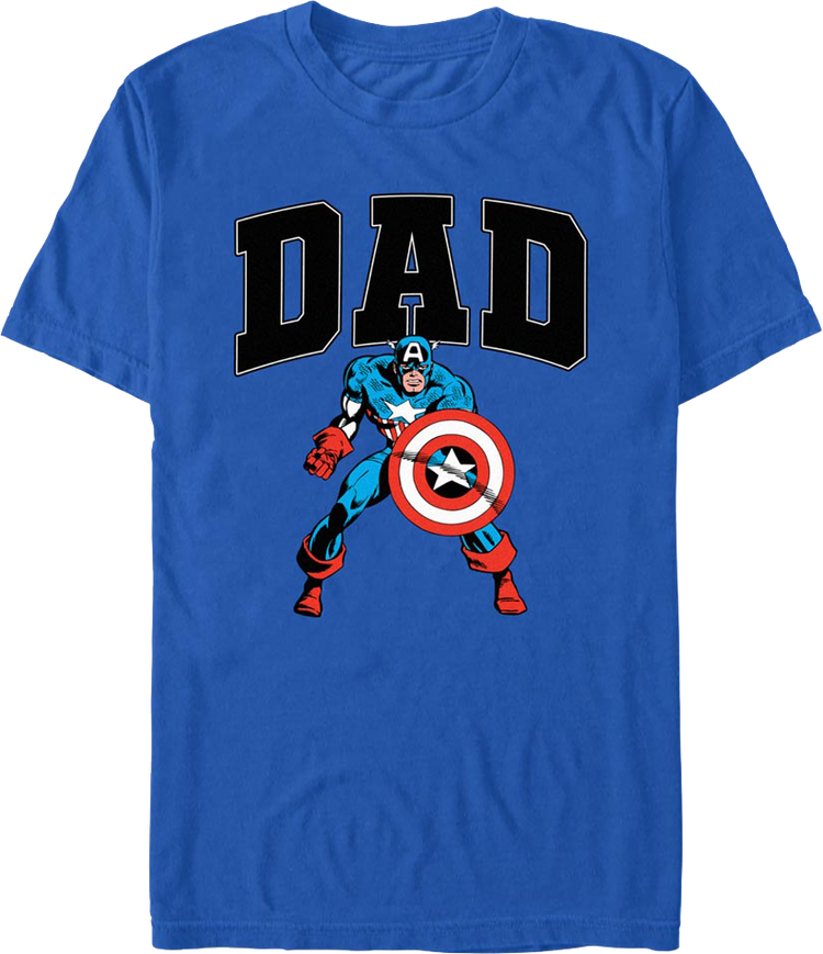 Dad Captain America Marvel Comics T-Shirt