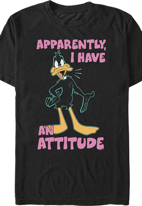 Daffy Duck Apparently I Have An Attitude Looney Tunes T-Shirt