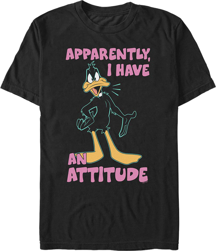 Daffy Duck Apparently I Have An Attitude Looney Tunes T-Shirt