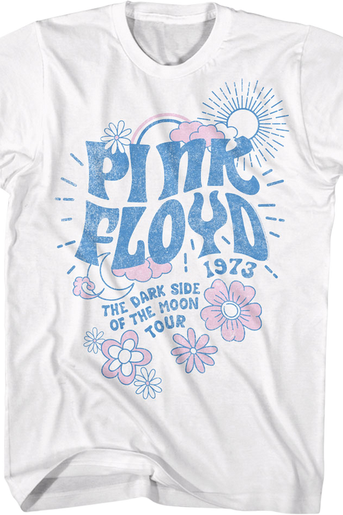 Dark Side of the Moon Flowers Pink Floyd T-Shirt