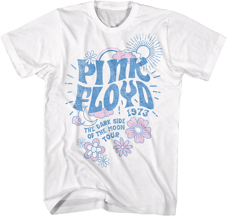 Dark Side of the Moon Flowers Pink Floyd T-Shirt
