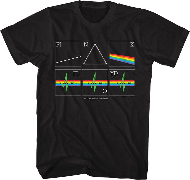 Dark Side of the Moon Heart Rate Pink Floyd T-Shirt