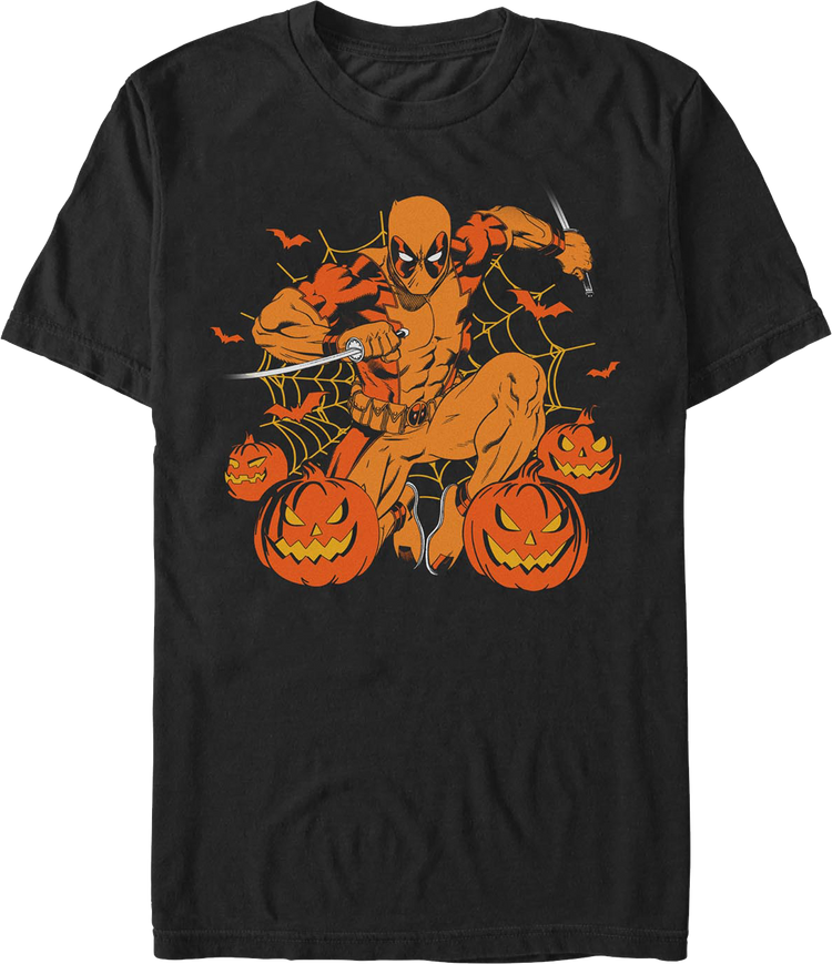 Deadpool Jack-o'-Lanterns Marvel Comics T-Shirt